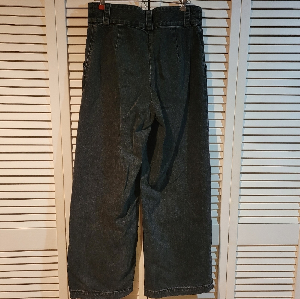 High rise, wide leg, Rachel Comey Elio denim trousers in washed black - Picture 6 of 10